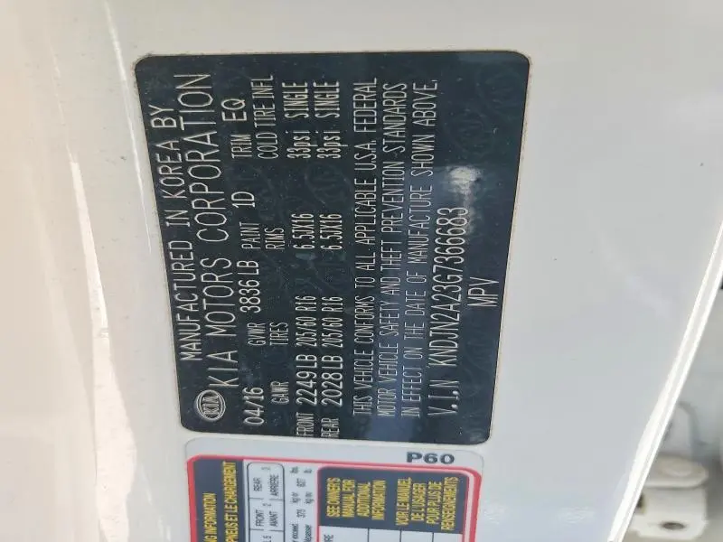 2016 KIA SOUL BASE  