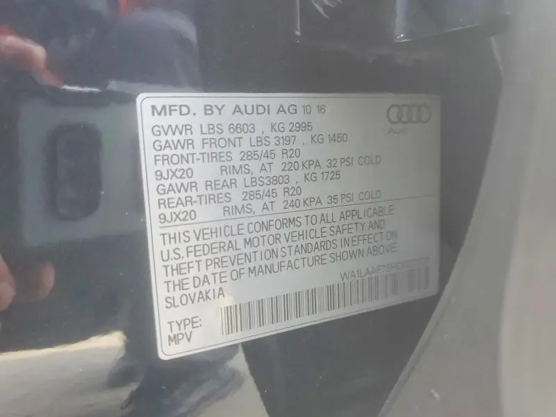 2017 AUDI Q7 PREMIUM PLUS  