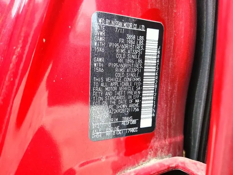 2011 NISSAN CUBE BASE/S/SL/KROM  