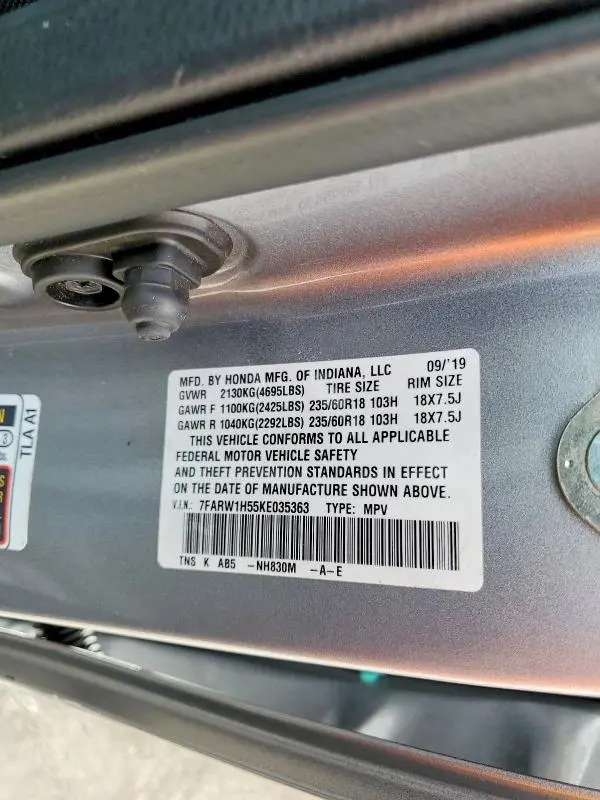 2019 HONDA CR-V EX  