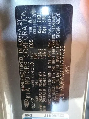 2017 KIA SPORTAGE LX  