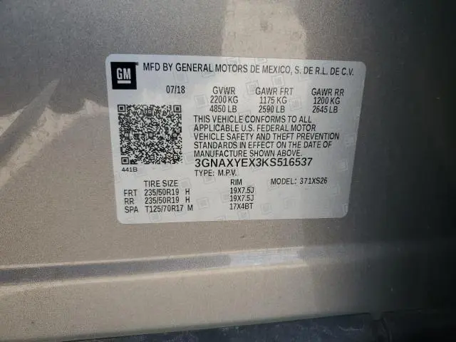 2019 CHEVROLET EQUINOX PREMIER  