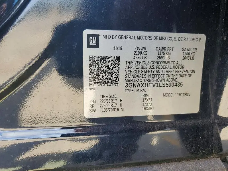 2020 CHEVROLET EQUINOX LT  