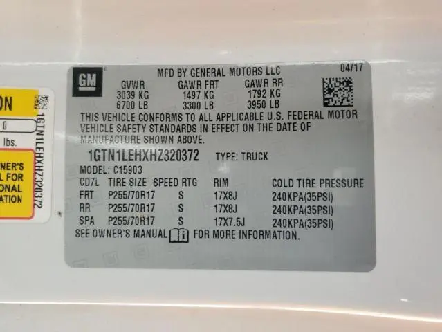 2017 GMC SIERRA C1500