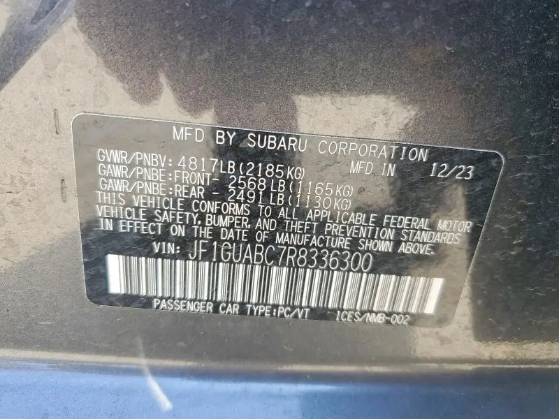 2024 SUBARU IMPREZA   