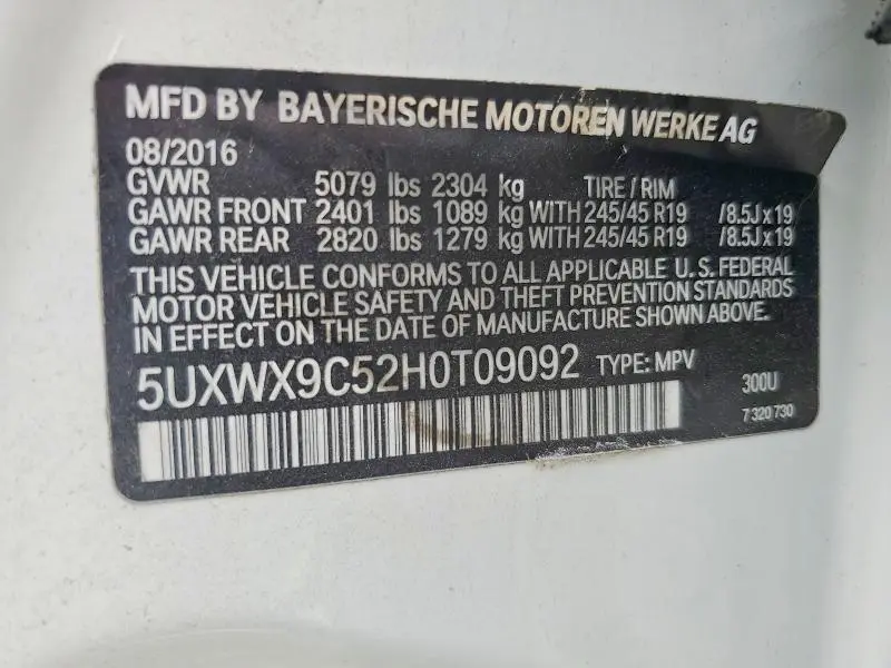 2017 BMW X3 XDRIVE28I  