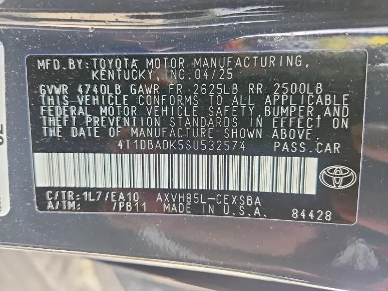 2025 TOYOTA CAMRY SE  