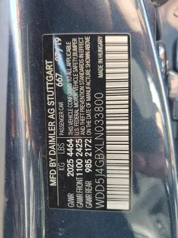 2020 MERCEDES-BENZ CLA 250  