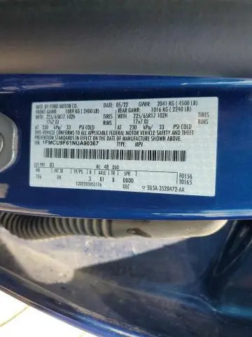 2022 FORD ESCAPE S  