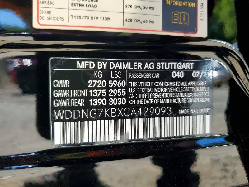 2012 MERCEDES-BENZ S 65 AMG  