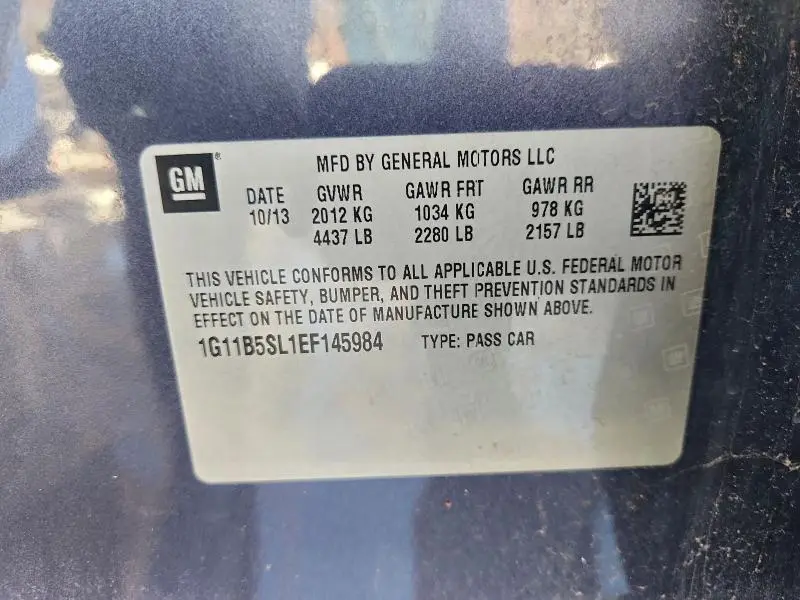 2014 CHEVROLET MALIBU LS  