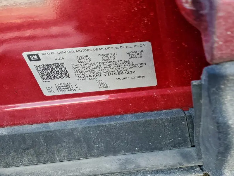 2019 CHEVROLET EQUINOX LT  