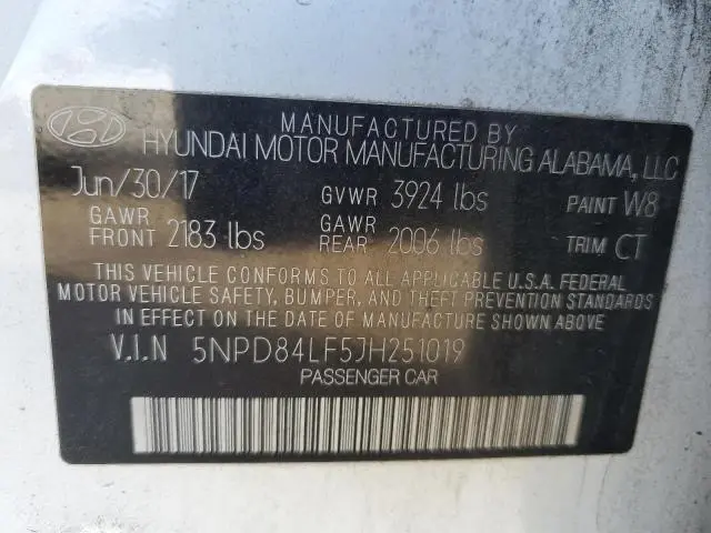 2018 HYUNDAI ELANTRA SEL  