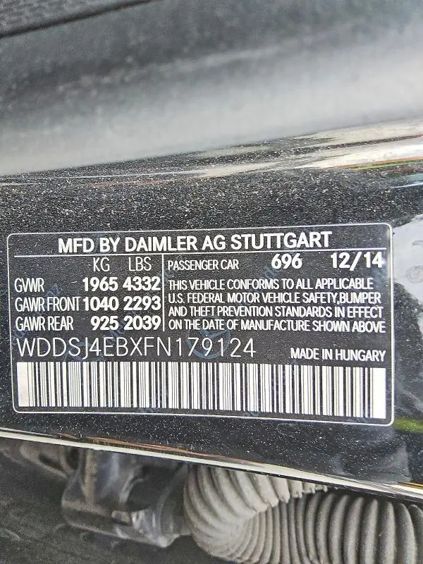 2015 MERCEDES-BENZ CLA 250  