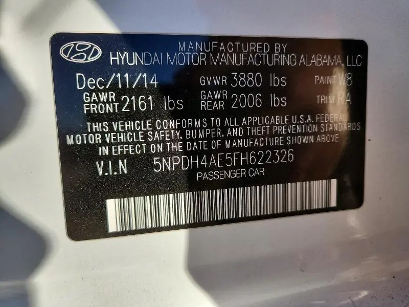 2015 HYUNDAI ELANTRA   