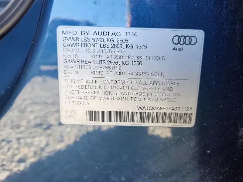 2015 AUDI Q5 TDI PREMIUM PLUS  