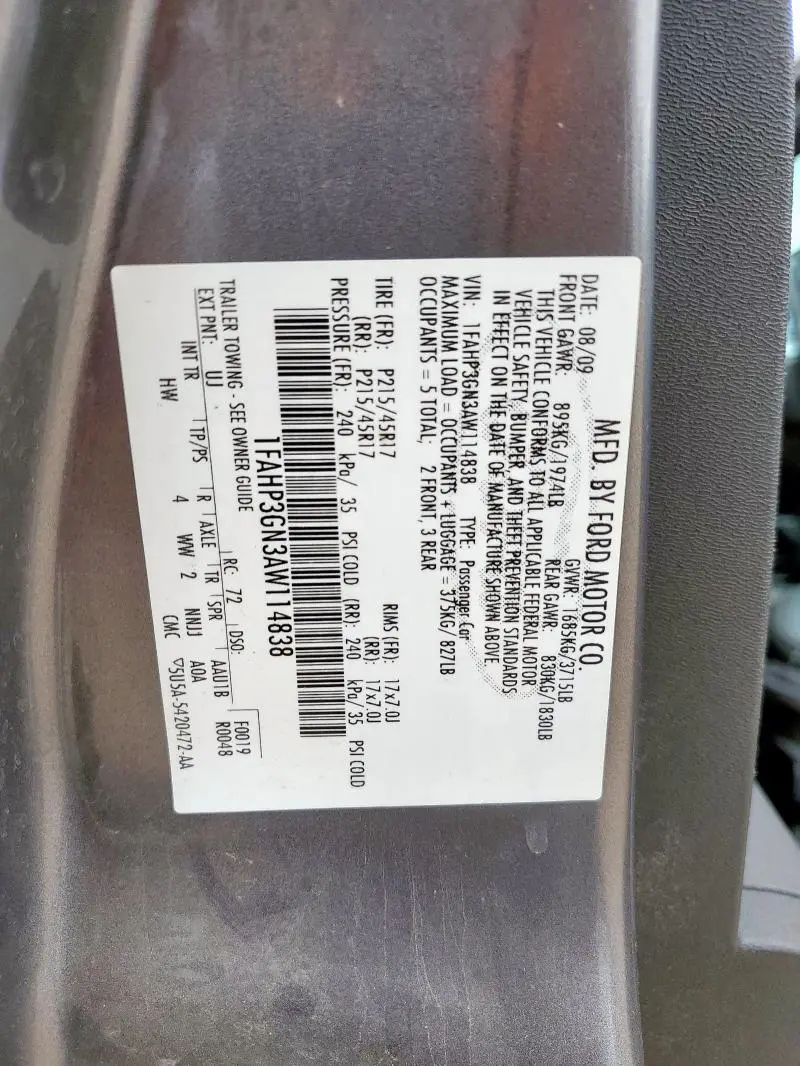 2010 FORD FOCUS SES  