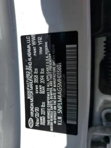 2021 HYUNDAI ELANTRA SEL  