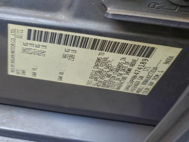 2011 NISSAN ALTIMA BASE  