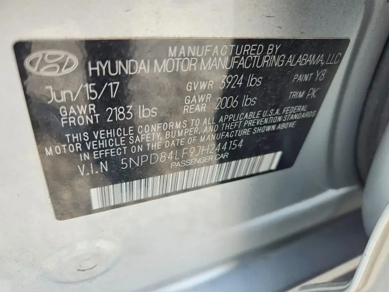 2018 HYUNDAI ELANTRA SEL  