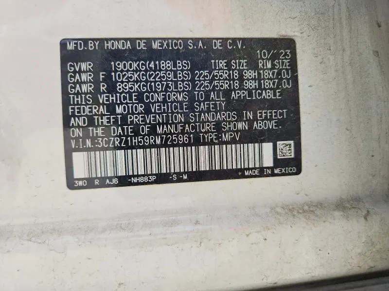 2024 HONDA HR-V SPORT  