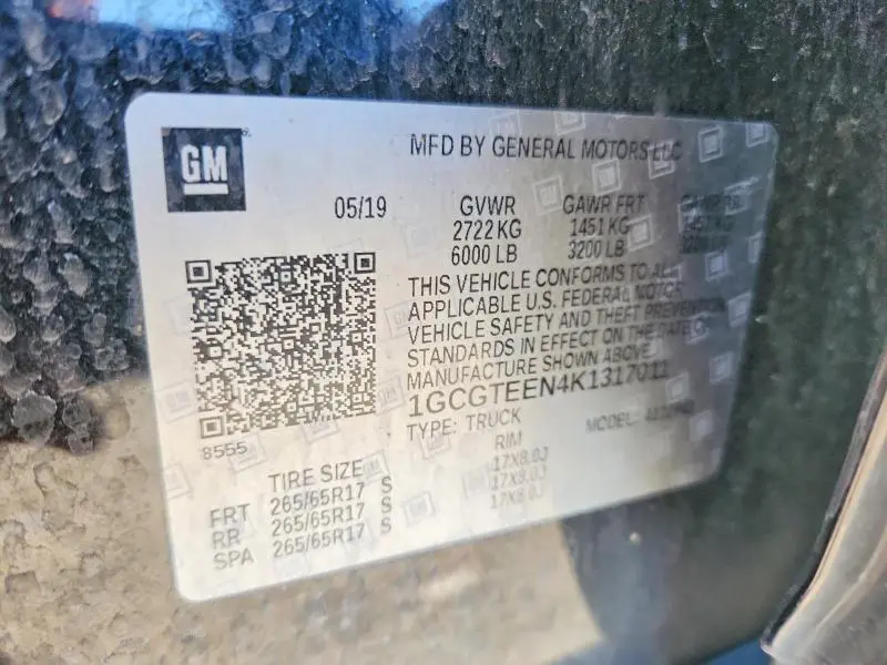 2019 CHEVROLET COLORADO ZR2  