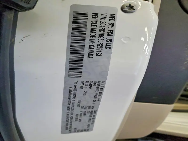 2020 CHRYSLER PACIFICA TOURING L  