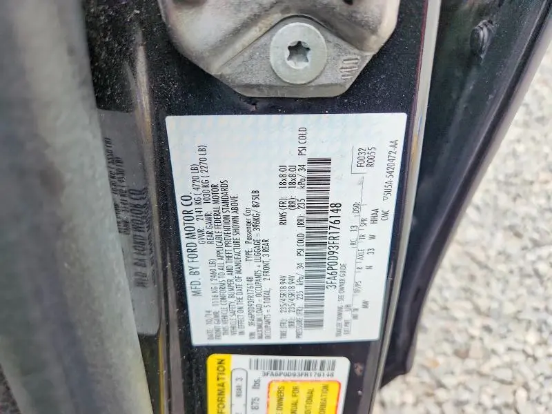 2015 FORD FUSION TITANIUM  