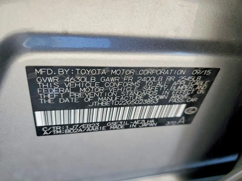 2016 LEXUS IS 350 BASE  
