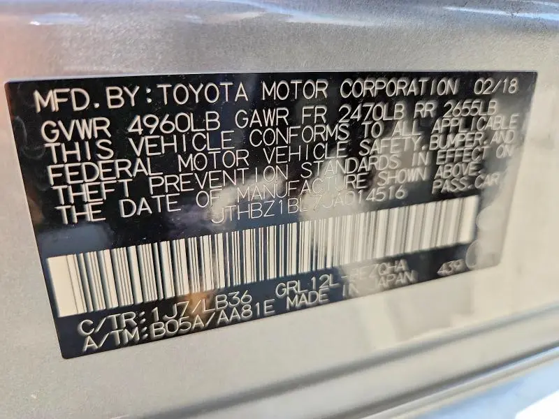 2018 LEXUS GS 350 F SPORT  