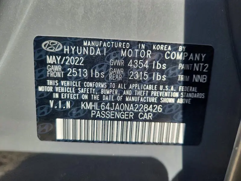 2022 HYUNDAI SONATA SEL  