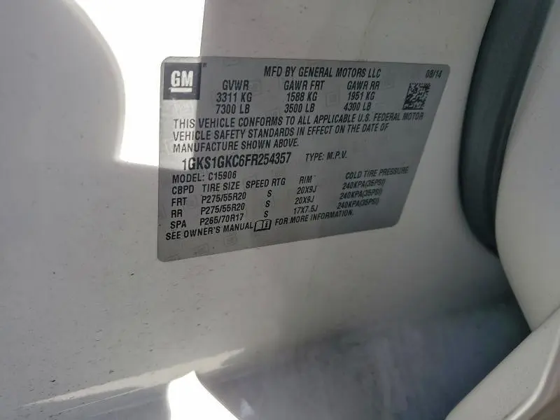 2015 GMC YUKON XL C1500 SLE  