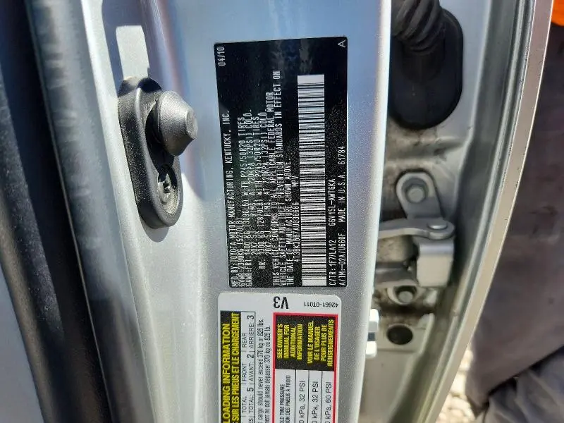 2010 TOYOTA VENZA AWD V6  