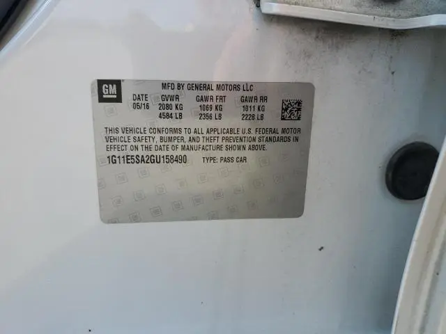 2016 CHEVROLET MALIBU LIMITED LTZ  