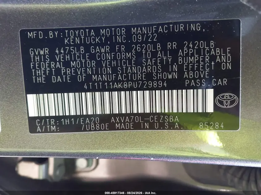 2023 TOYOTA CAMRY SE