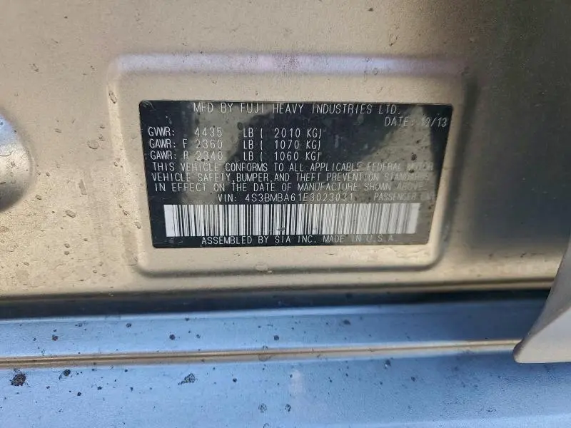 2014 SUBARU LEGACY 2.5I  