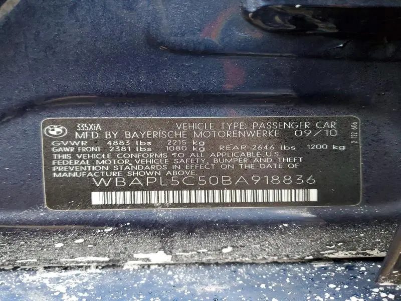 2011 BMW 335 XI  