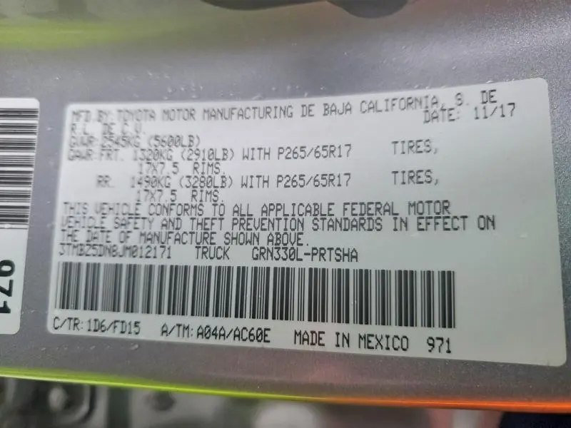 2018 TOYOTA TACOMA DOUBLE CAB  