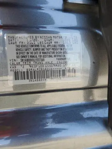 2020 NISSAN SENTRA SR  