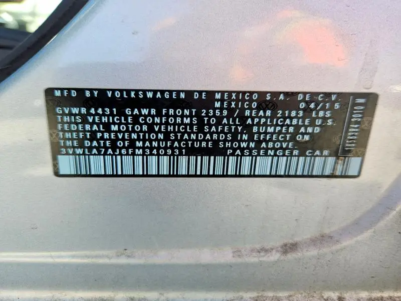 2015 VOLKSWAGEN JETTA TDI  