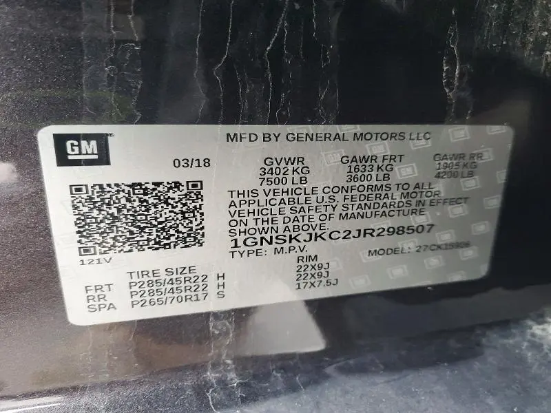 2018 CHEVROLET SUBURBAN K1500 PREMIER  