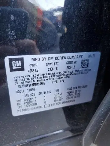 2021 CHEVROLET TRAILBLAZER LT  