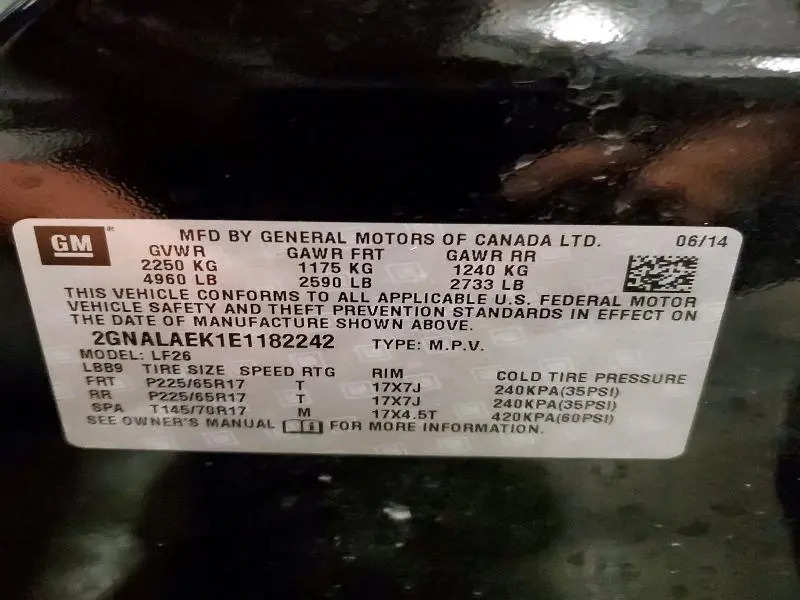 2014 CHEVROLET EQUINOX LS  