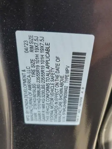 2023 HONDA ODYSSEY TOURING  