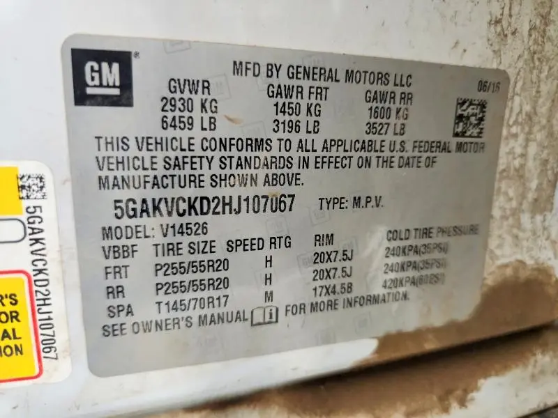2017 BUICK ENCLAVE   