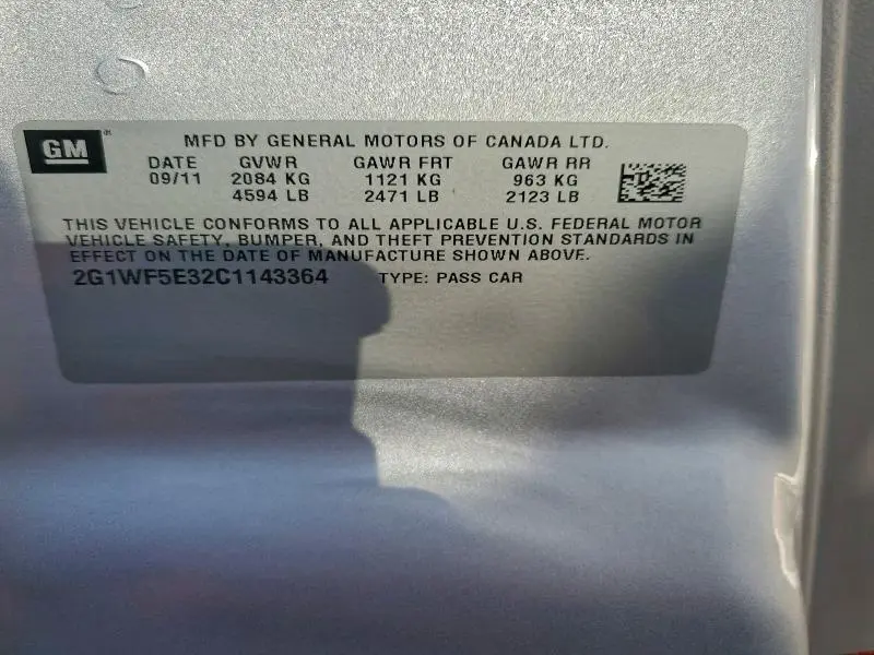 2012 CHEVROLET IMPALA LS  