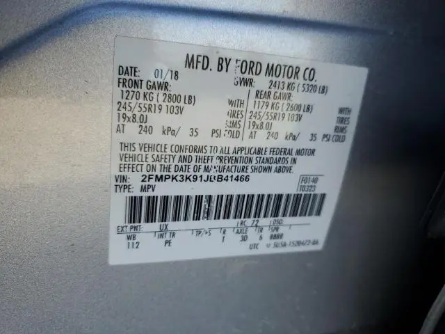 2018 FORD EDGE TITANIUM  