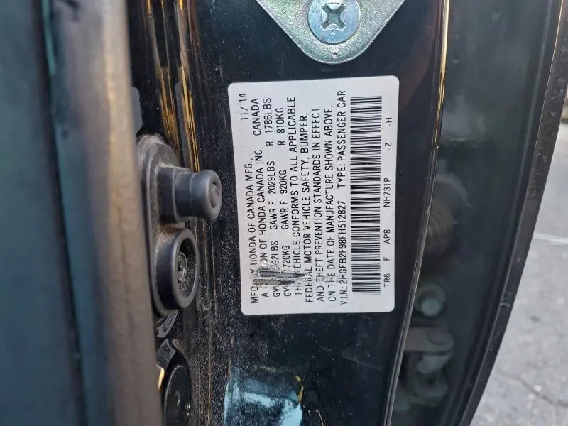 2015 HONDA CIVIC EXL  