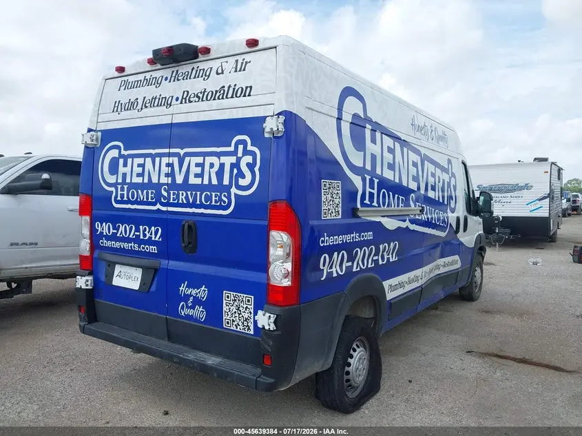 2023 RAM PROMASTER 2500 HIGH ROOF 159 WB