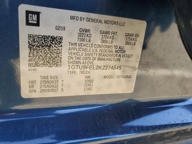 2019 GMC SIERRA K1500 DENALI  